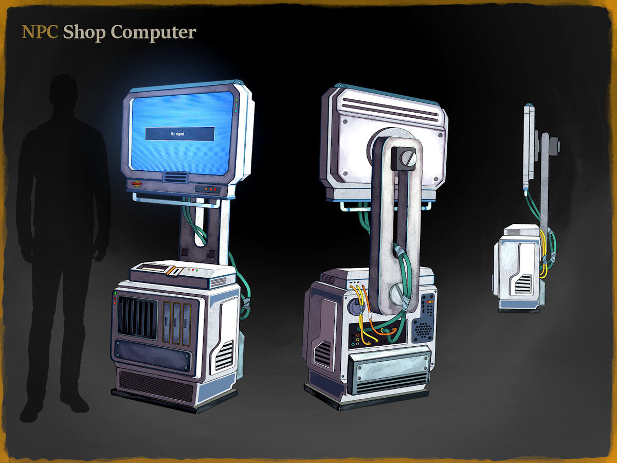 npc shop computer concept art. npc shop computer concept art.
